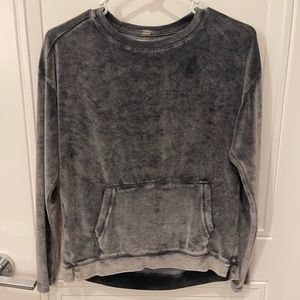 NWT long sleeve grey velvety top for women size XS